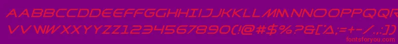 Prometheansuperital Font – Red Fonts on Purple Background