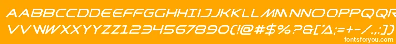 Шрифт Prometheansuperital – белые шрифты на оранжевом фоне
