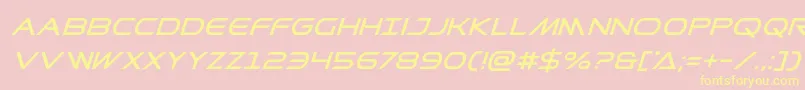 Prometheansuperital Font – Yellow Fonts on Pink Background