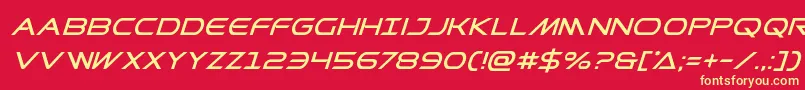 Prometheansuperital Font – Yellow Fonts on Red Background