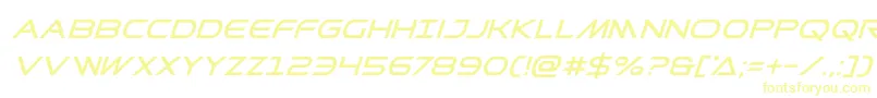 Prometheansuperital Font – Yellow Fonts on White Background