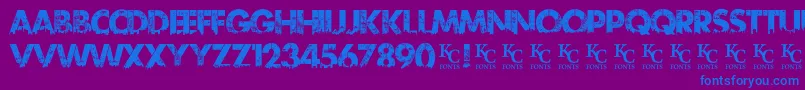 Urbanjungledemo Font – Blue Fonts on Purple Background