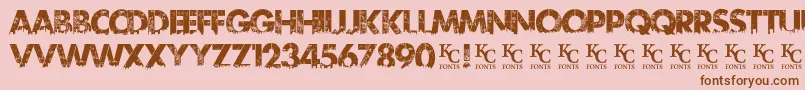 Urbanjungledemo Font – Brown Fonts on Pink Background