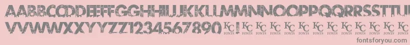 Urbanjungledemo-Schriftart – Graue Schriften auf rosa Hintergrund