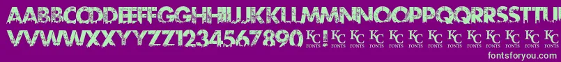 Urbanjungledemo Font – Green Fonts on Purple Background