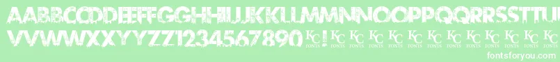 Urbanjungledemo Font – White Fonts on Green Background