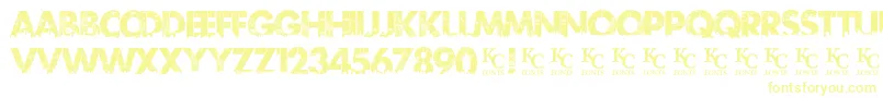 Czcionka Urbanjungledemo – żółte czcionki