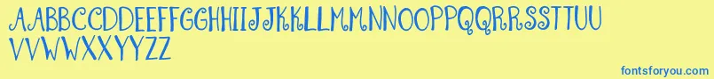 SummerSwirlDemo Font – Blue Fonts on Yellow Background