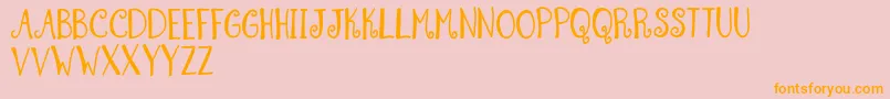 SummerSwirlDemo Font – Orange Fonts on Pink Background