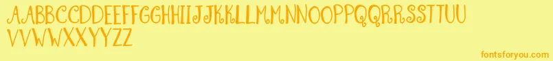 SummerSwirlDemo Font – Orange Fonts on Yellow Background