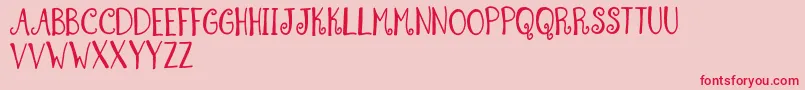 SummerSwirlDemo Font – Red Fonts on Pink Background