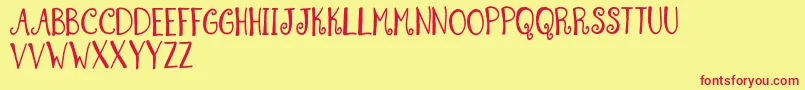 SummerSwirlDemo Font – Red Fonts on Yellow Background