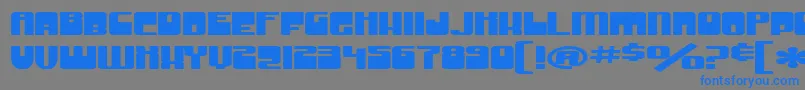 SfGrooveMachineExtupright Font – Blue Fonts on Gray Background