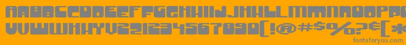 Шрифт SfGrooveMachineExtupright – серые шрифты на оранжевом фоне