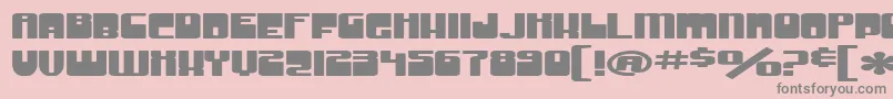 フォントSfGrooveMachineExtupright – ピンクの背景に灰色の文字