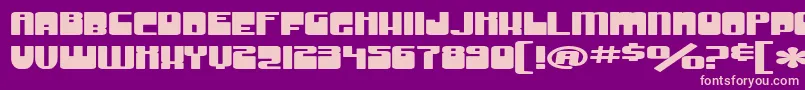 SfGrooveMachineExtupright Font – Pink Fonts on Purple Background