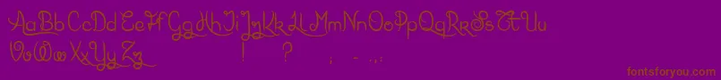 KarlWright Font – Brown Fonts on Purple Background