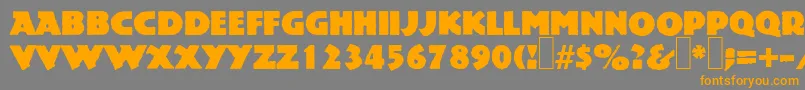 P850DecoRegular Font – Orange Fonts on Gray Background