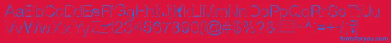 Nortws Font – Blue Fonts on Red Background