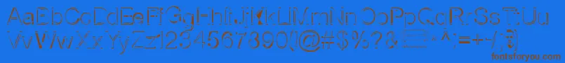 Nortws Font – Brown Fonts on Blue Background