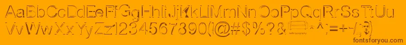 Nortws Font – Brown Fonts on Orange Background