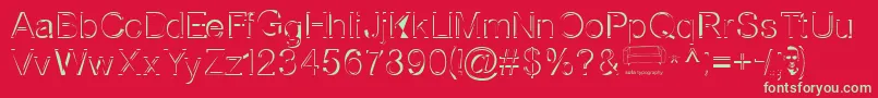 Nortws Font – Green Fonts on Red Background