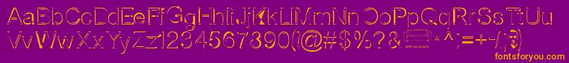 Nortws Font – Orange Fonts on Purple Background