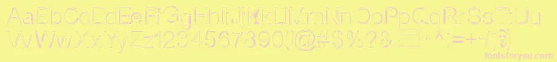 Nortws Font – Pink Fonts on Yellow Background