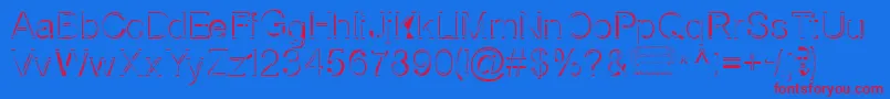 Nortws Font – Red Fonts on Blue Background