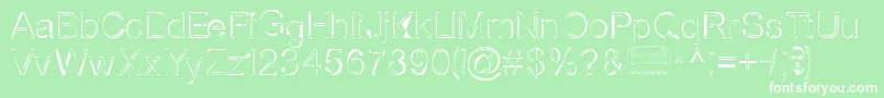 Nortws Font – White Fonts on Green Background