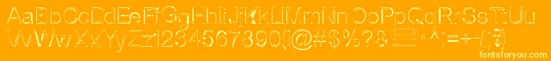 Nortws Font – Yellow Fonts on Orange Background