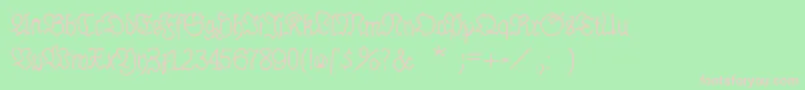 Brokenhand Font – Pink Fonts on Green Background