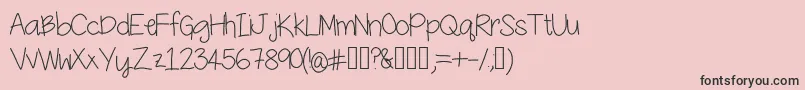 YesterdaysMakeup Font – Black Fonts on Pink Background