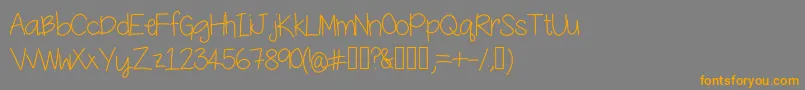 YesterdaysMakeup Font – Orange Fonts on Gray Background