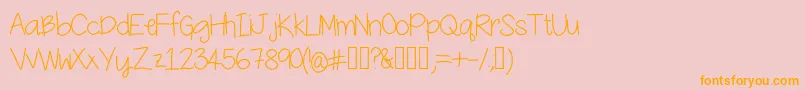 YesterdaysMakeup Font – Orange Fonts on Pink Background