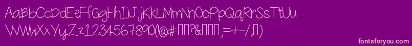 YesterdaysMakeup Font – Pink Fonts on Purple Background