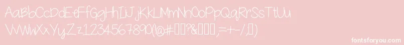 YesterdaysMakeup Font – White Fonts on Pink Background