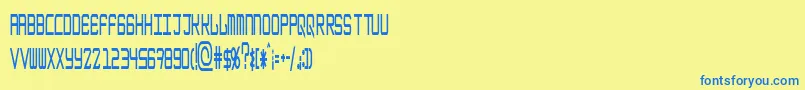 EpicenterBoldthin Font – Blue Fonts on Yellow Background