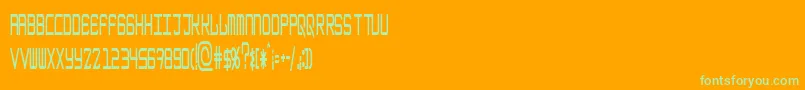 EpicenterBoldthin Font – Green Fonts on Orange Background