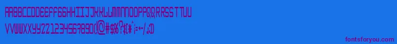 EpicenterBoldthin-Schriftart – Violette Schriften auf blauem Hintergrund