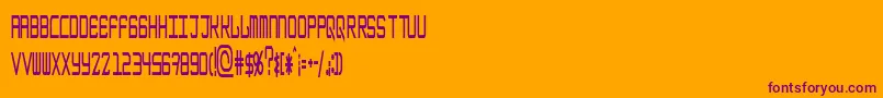 EpicenterBoldthin-fontti – violetit fontit oranssilla taustalla