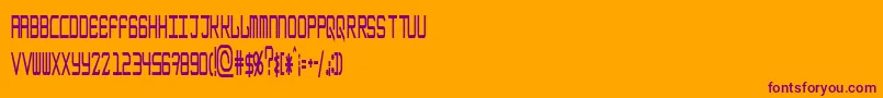 EpicenterBoldthin-Schriftart – Violette Schriften auf orangefarbenem Hintergrund