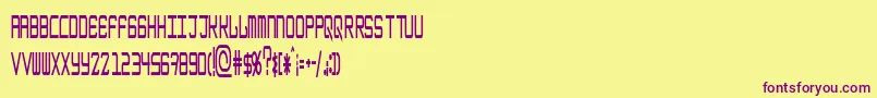 EpicenterBoldthin Font – Purple Fonts on Yellow Background
