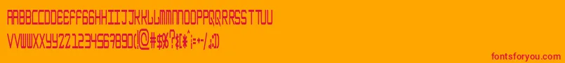 EpicenterBoldthin Font – Red Fonts on Orange Background