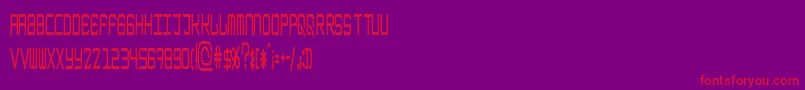 EpicenterBoldthin-Schriftart – Rote Schriften auf violettem Hintergrund