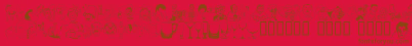 Boozb Font – Brown Fonts on Red Background