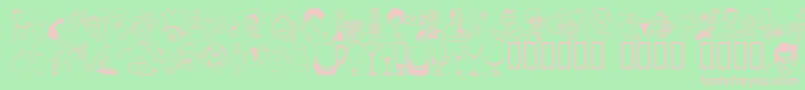 Boozb Font – Pink Fonts on Green Background