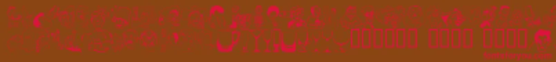 Boozb Font – Red Fonts on Brown Background