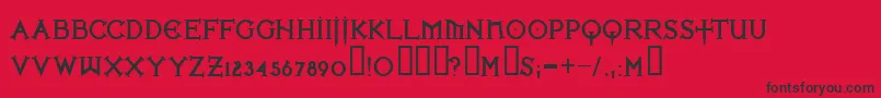 IronLeagueBlack Font – Black Fonts on Red Background