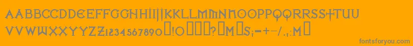 IronLeagueBlack Font – Gray Fonts on Orange Background